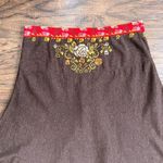 IVKO Woman • floral jacquard skirt brown wool knit flare Serbia bohemian Size M Photo 10