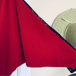 ASOS Deep Red & Black Lace Fit & Flare V-Neck Christmas Party Dress | Size: 6/S Photo 4