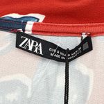 ZARA NEW NWT  Red Floral Print Long Sleeve Midi Dress‎ Small Button Down Belted Photo 6