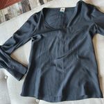 Missoni  Collection Black Silk Long Sleeve Cuffed Blouse Size 40 Photo 5