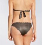 NWT NEW PQ Oro Seamless Metallic Reversible Swim Bottom Large L Silver Photo 3