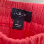 J.Crew  Pink White Floral Embroidered Shorts Scalloped Hem Pull On Drawstring S Photo 5