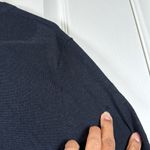 Tory Burch  Navy Gold Buttons Merino Wool Buttoned Cardigan Size Large #VEG-0107 Photo 4