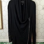 Fifteen Twenty Asymmetrical Zip Front Moto Jacket Lamb Leather - Size - Medium Photo 0