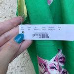 J.Crew NWT  Size 4 100% Silk Tropical Green High Neck Knne length dress Photo 3