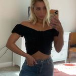 Nordstrom Ruched black short sleeve top from Photo 0