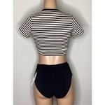 Robin Piccone New. black stripe bikini. XS. Retails $198 Photo 3