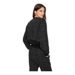 Victoria's Secret  NWT medium cropped lace-up animal print gray black sweatshirt Photo 2