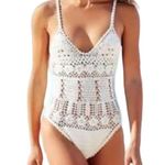 Poof! Small Crochet Handmade one-piece Boho Bodysuit Photo 1