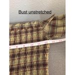 Emory park  Plaid Mesh‎ Long Sleeve Bodycon Mini Dress Size Small Light Academia Photo 6