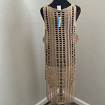 Cha cha Tan Crochet Swim Cover up Size 2X Photo 3