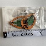 Western ethnic style cactus hollow water drop dangle wooden‎ earrings Tan Photo 9