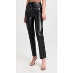 AGOLDE New! Black Leather Crisscross Straight Pants Sz 26 $378 Photo 1
