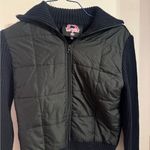 Say What? vintage “say what? USA” black sweater/vest black zip up size L Photo 1