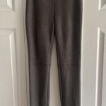 Elie Tahari  XS Gray Suede Straight Leg Ponte‎ Pants Career Photo 0