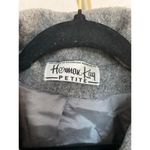 Vintage Herman Kay Wool Petite Peacoat Gray Button Front Warm Winter Swing Coat Size 12 Photo 3