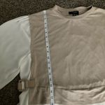 COCOMO Woman 2X Taupe/White Layered Blouse w/ Buckled Vest Overlay Tan Photo 5