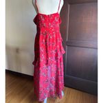 KEEPSAKE the Label | Red Floral Heart and Soul Ruffle Midi Slip Dress | Large Photo 5