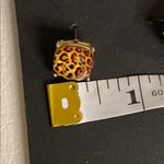 None Leopard Print Square Post Earrings Bold Animal Print Studs Photo 0