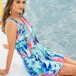 Lilly Pulitzer Roxi Sparkling Blue Hey Bay Bay Sailboat Tassel Dress. Size Med Photo 1