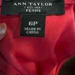 Ann Taylor  Lacy Ruffle/Petal Shell Dark Pink, Red Sz 6P Photo 5
