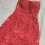 Sherri Hill Red Lace Dress Photo 3