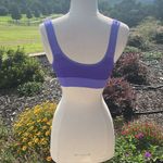 Hanes Comfy Purple Striped Sports Bra Photo 4