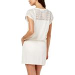 Calvin Klein NWT  Swim Cover-Up Dress Size S/M Milk White Crochet Trim Beachwear Photo 6