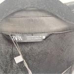 ZARA NWT Bloggers WOMAN FAUX LEATHER MINI DRESS PUFF SLEEVES Size S Photo 6