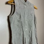 Willi Smith SALE! Cream Linen Long Sleeveless Blouse Size S EUC Photo 2