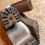 Olivia Miller  Womens Beige Platform Chunky Heel Faux Suede Boots Chain Zip 10 Photo 14