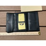Vintage Rolfs Cowhide Retriever Checkbook Clutch NEW Coin Purse Prince Gardner Black Photo 4