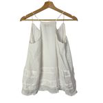 Loft Ann Taylor  White Swiss Dot Racerback Tank Top SP Photo 1