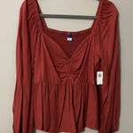 Old Navy  Burnt Orange/pinkish Long Sleeve Top Photo 0