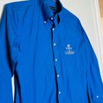 Ralph Lauren Blue Button Up White Nautical Embroidered Long Sleeve Shirt Size 10 Photo 8