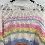 VICI Fate  Collection Shades of Spring Knit Cotton Blend Striped Sweater Sz Small Photo 2