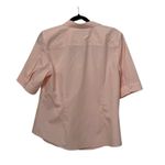 Talbots Peachy Pink Short Sleeve Button Up Shirt Top Womens Size 12 Photo 3