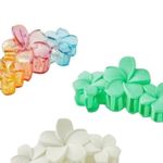 Wild Fable NEW Flower Ombre + Solid Claw Hair Clip Set 3pc Pink Green White NWT Photo 4