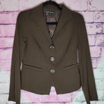 LAFAYETTE 148 NEW YORK WOOL BLEND BROWN DRESS SUIT BLAZER JACKET SHOULDER PADS 4 Photo 0