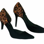 Divided leopard print back pumps Photo 0