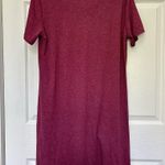 NWT Miselon Short Shirt Dress Womens Large Red Tie Scrunch Bottom Photo 2