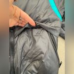 White Stag Vintage 80s  Black Puffer Ski Snowboard Jacket with Colorful Stripes M Photo 4