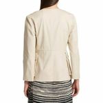 Donna Karan 💜  Women Collarless Split-front Patch Flap Pocket Jacket Photo 1