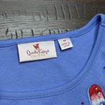 Quacker Factory  Women's 1X Short Sleeve Sizzlin Summer Popsicles Embroidered Photo 2