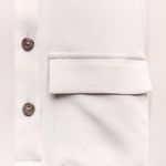 ZARA NWT  Woman Draped Waist Midi Dress Tailored Collared Ruched Ivory Size S Photo 7