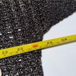 Apt. 9  Metallic Dark Gray Open Knit Cardigan Women’s Size L Half Sleeve Sweater Photo 7