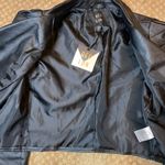 QED London Black Vegan Faux Leather Moto Bikercore SZ 8 Jacket Rocker Rockabily Photo 11