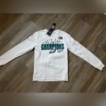 Fanatics Philadelphia Eagles Sweatshirt Crewneck Pullover Fleece White Green Size XS S Photo 1