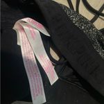 PINK - Victoria's Secret  Black and Silver Sparkle Bralette Photo 2