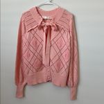 Love Shack Fancy  Rayla Knit Cardigan in Winter Blush Size: L Photo 2